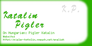 katalin pigler business card